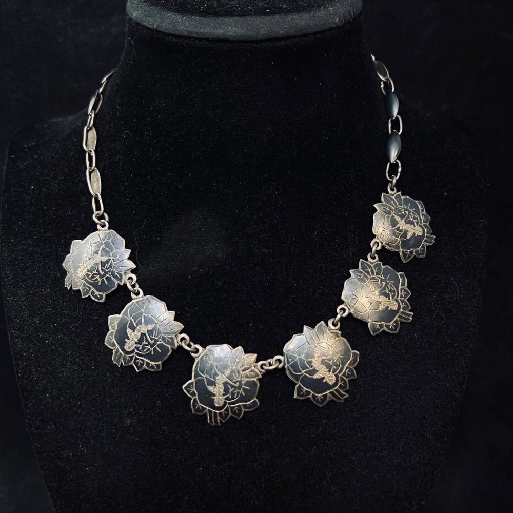 Vintage Siam Goddess Sterling Silver Necklace (5001)
